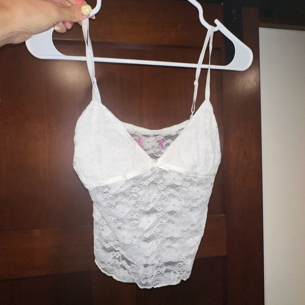 Edikted White Lace Tank Top
